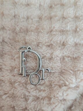 Dior Silver-Tone Hanging Logo Charm